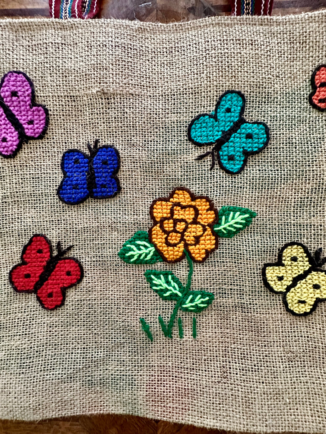 Nathalie Lete "Butterflies" Hand-Embroidered Tote