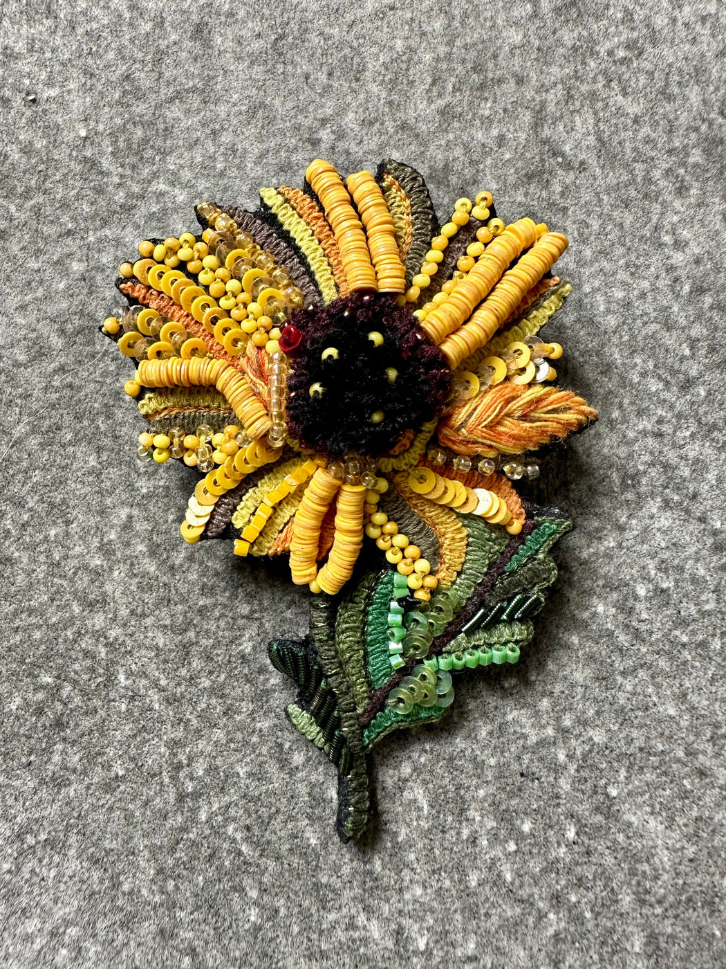 "Sunflower" Brooch by Trovelore