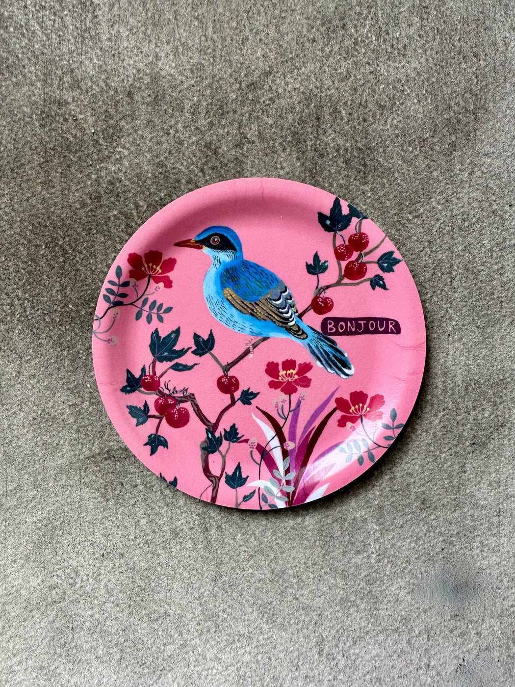 Nathalie Lete "Bonjour" Mini Birchwood Tray