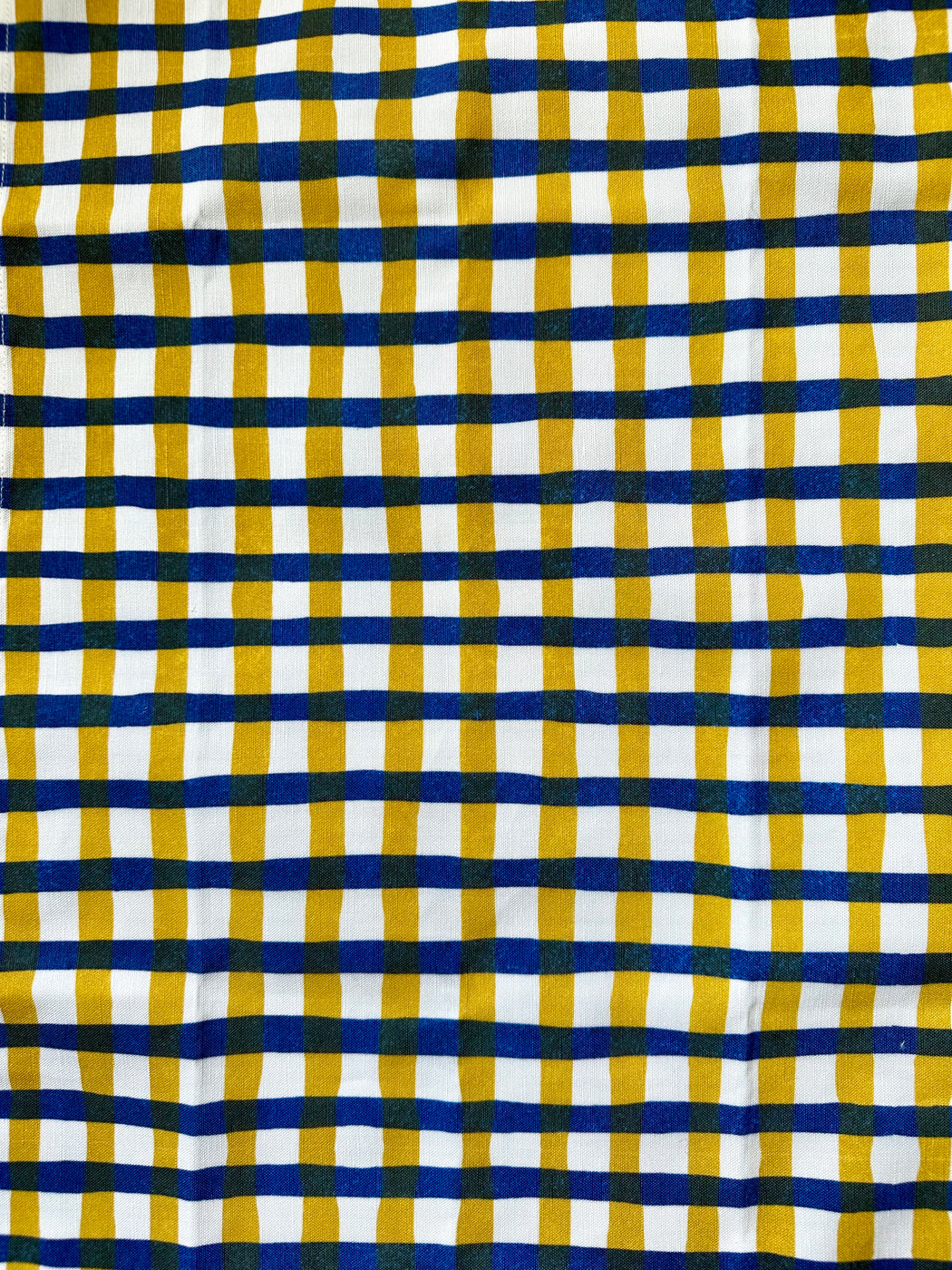"Picnic" Tea Towel - Marigold and Blue