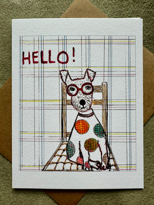 "Hello!" Card by Leslie Drapkin