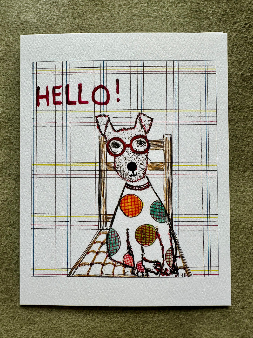 "Hello!" Card by Leslie Drapkin