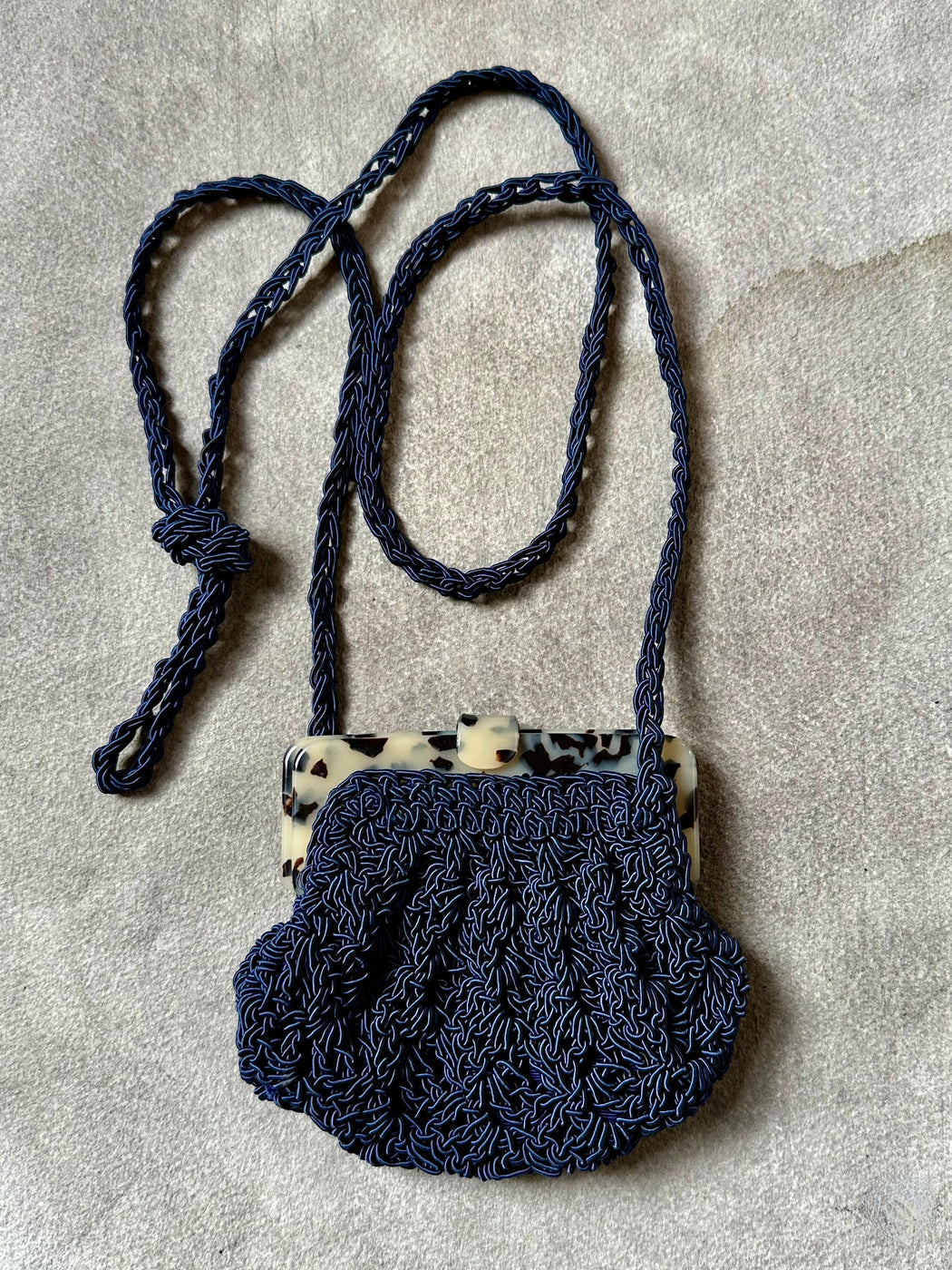 Vintage 1990s Gun-Marie Nilsson Cocktail Bag - Navy