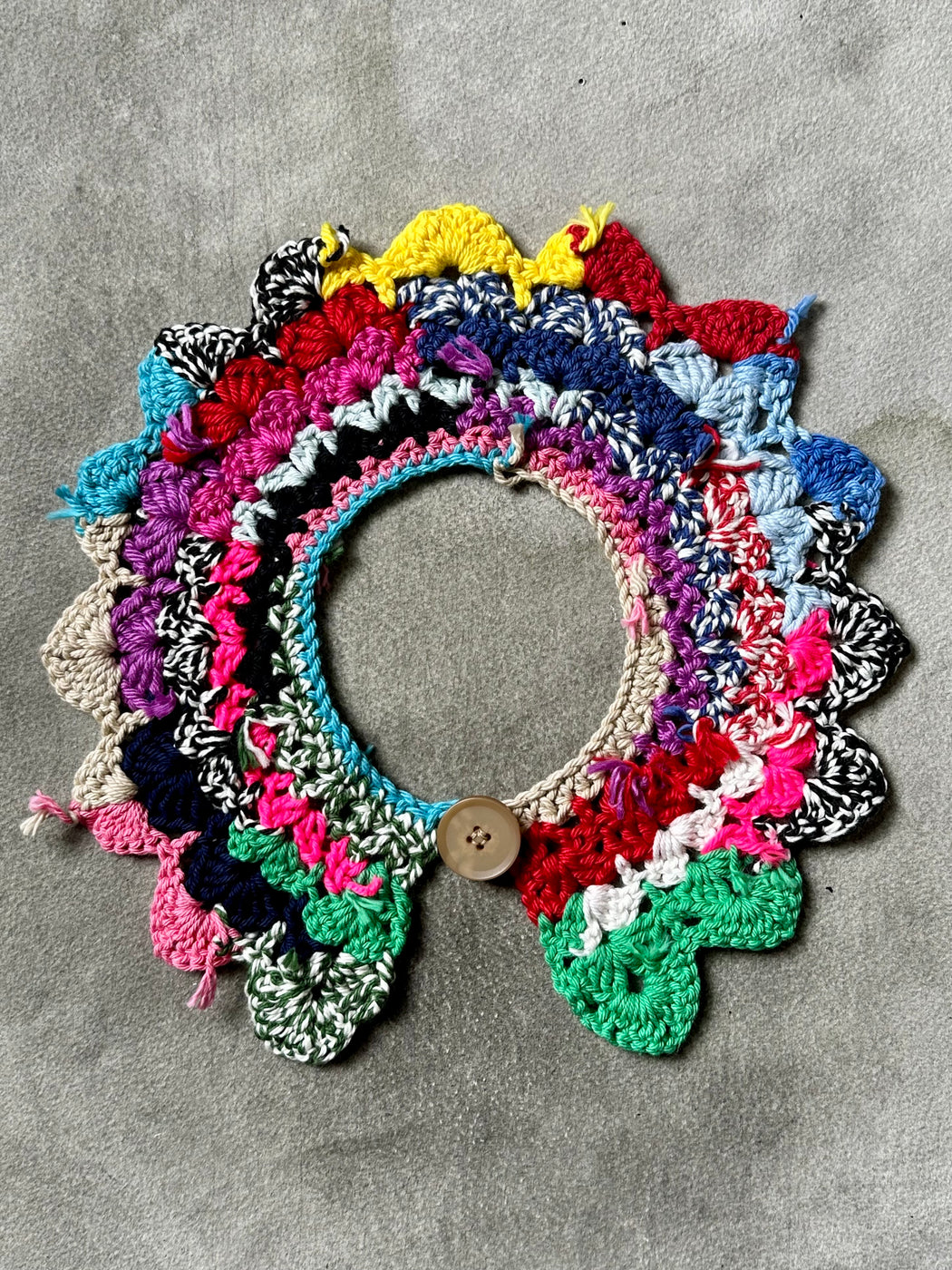"Scrappy" Hand-Crocheted Collar by Albo