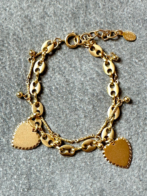 "Two Hearts" Bracelet by Catherine Popesco
