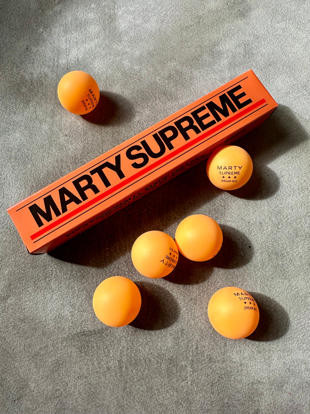 Marty Supreme Orange Table Tennis Balls