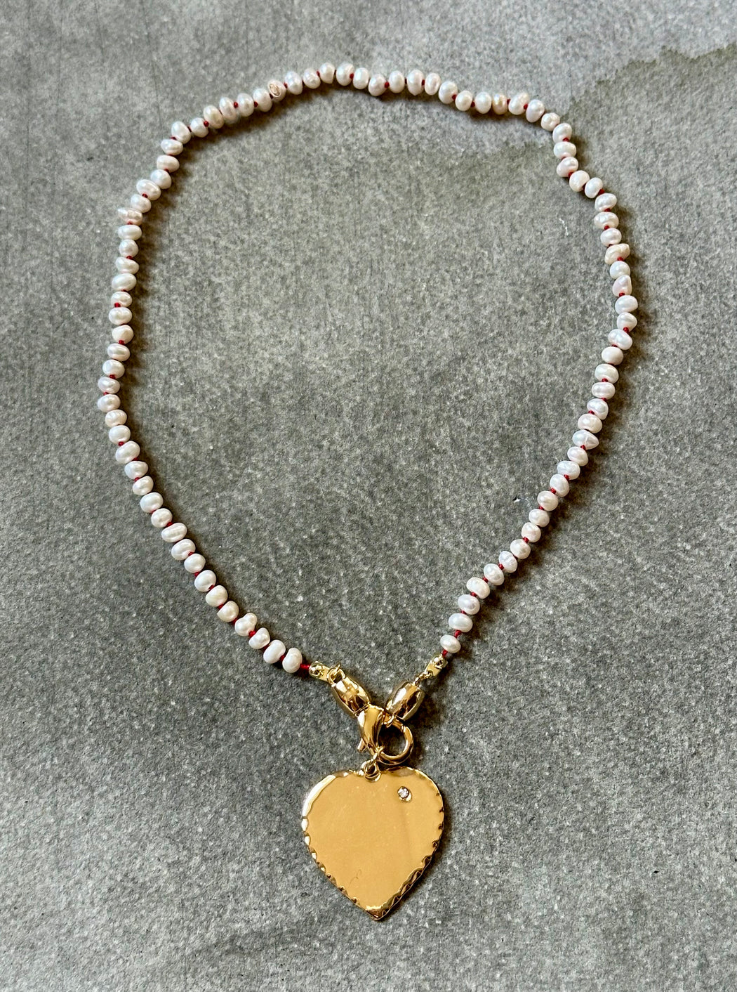 "Heart" Pearl Necklace