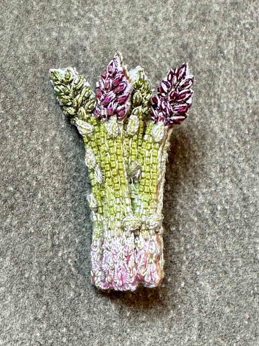 "Asparagus" Brooch by Trovelore
