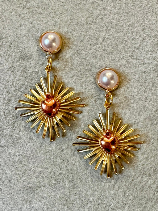 "Heart of Gold" Earrings by Meena Osei-Kuffour