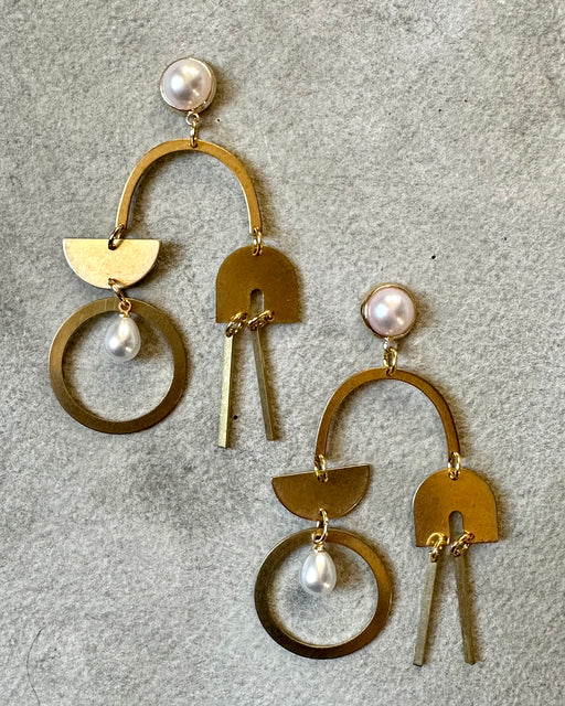 "Pearl Mobile" Earrings by Meena Osei-Kuffour