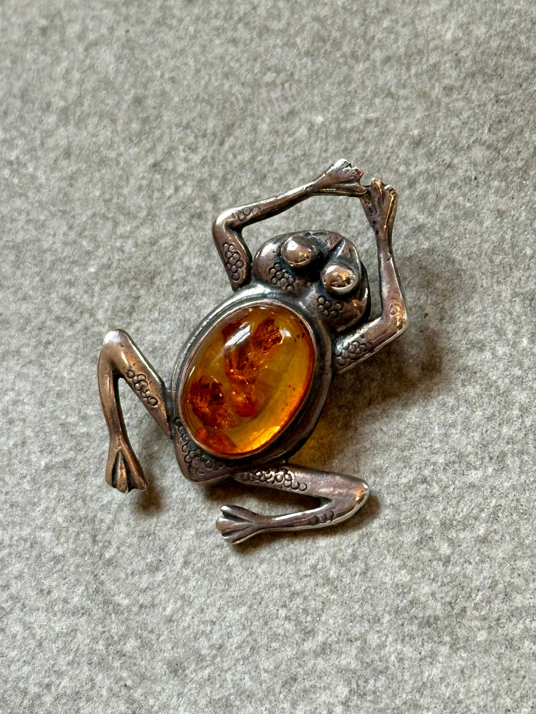 Vintage Sterling Silver "Frog" Pin