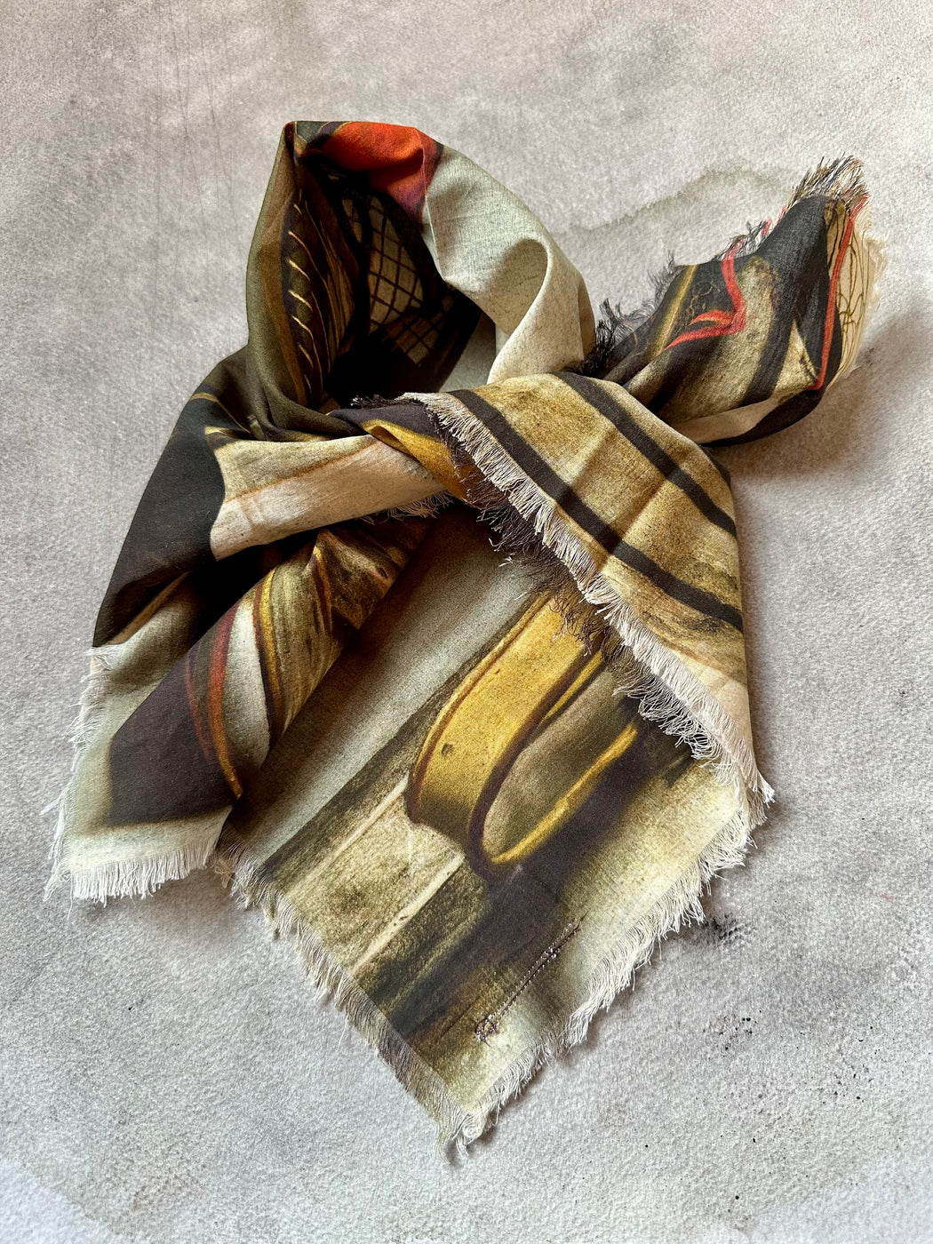 "Falconry" Cotton Scarf by Siren Song