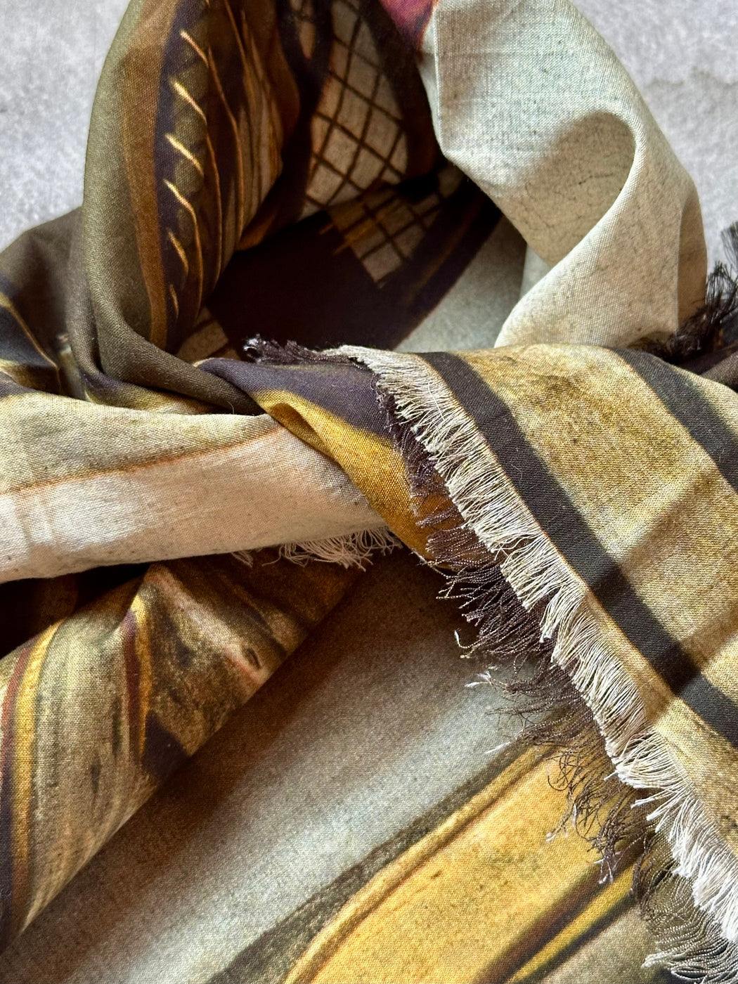 "Falconry" Cotton Scarf by Siren Song