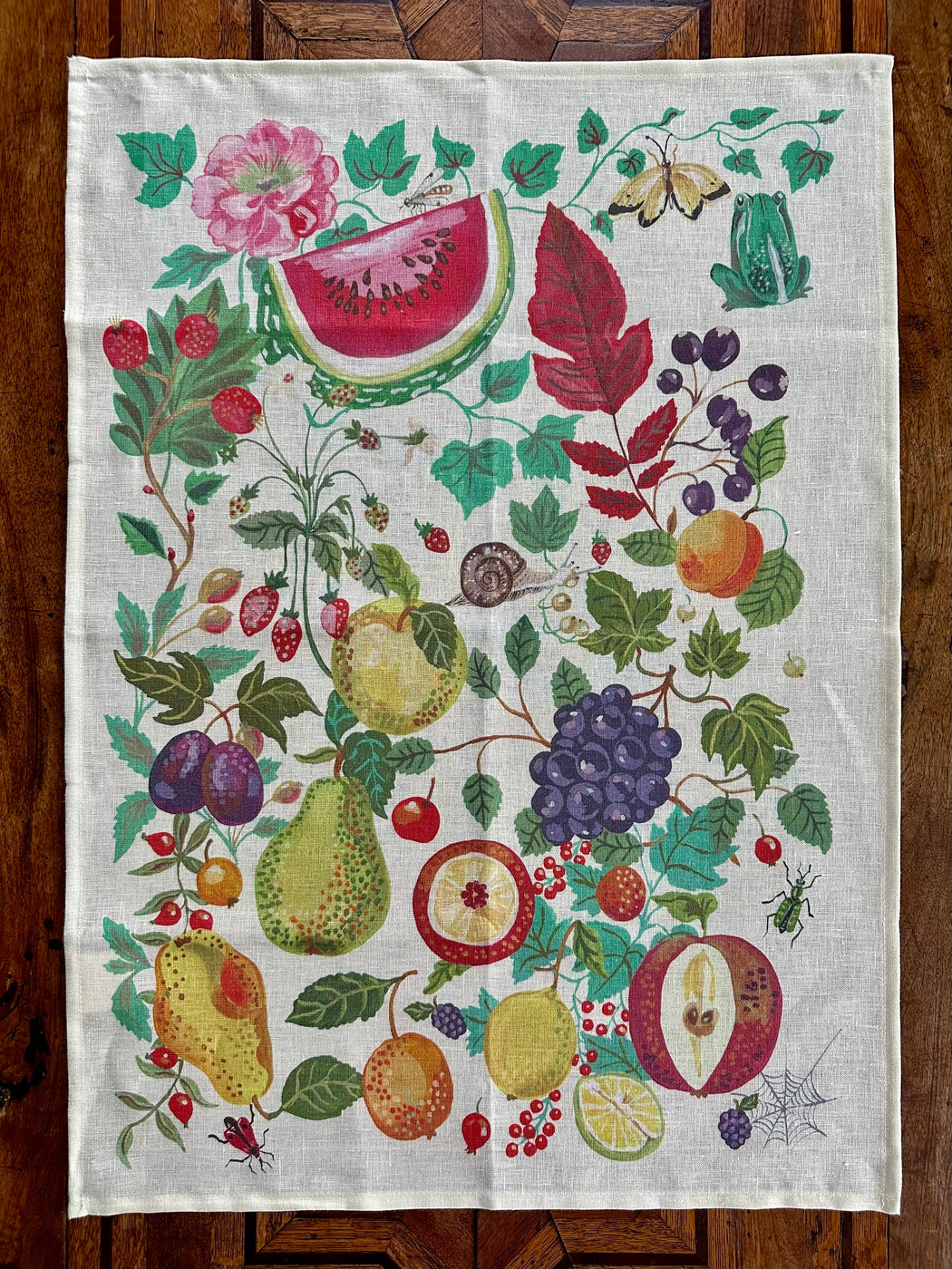 Nathalie Lete "Jardin Gourmand" Linen Tea Towel