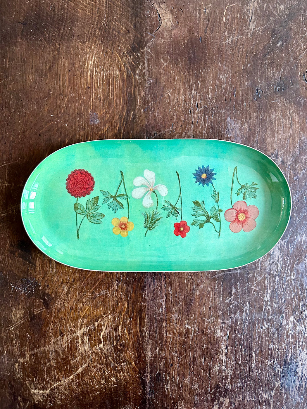"Festival of Flowers" Enameled Pencil Dish