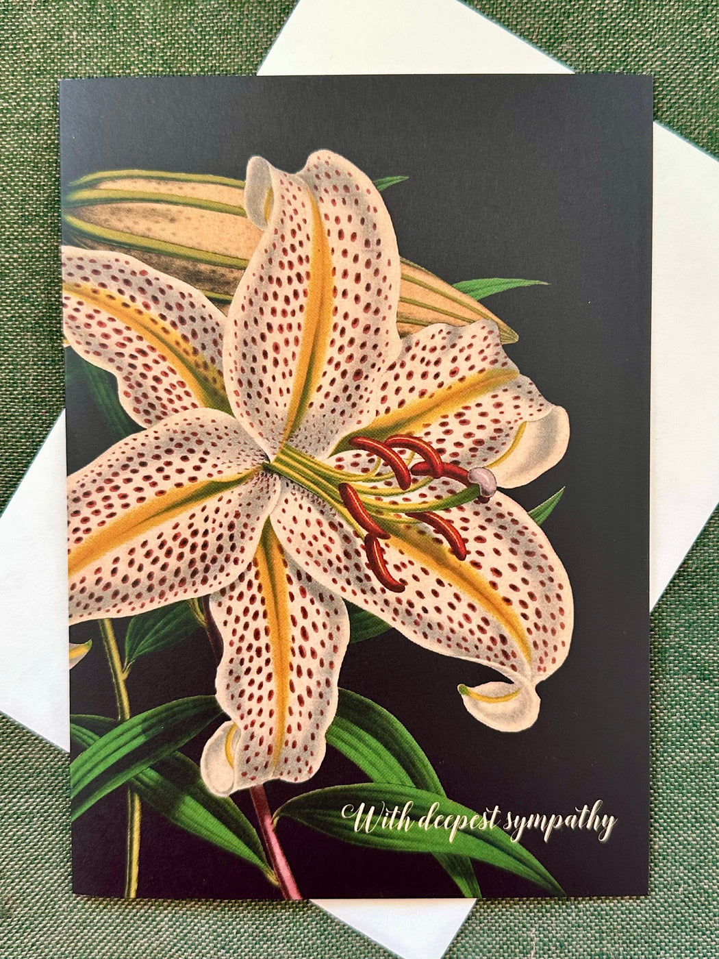 "With Deepest Sympathy" Lily Card