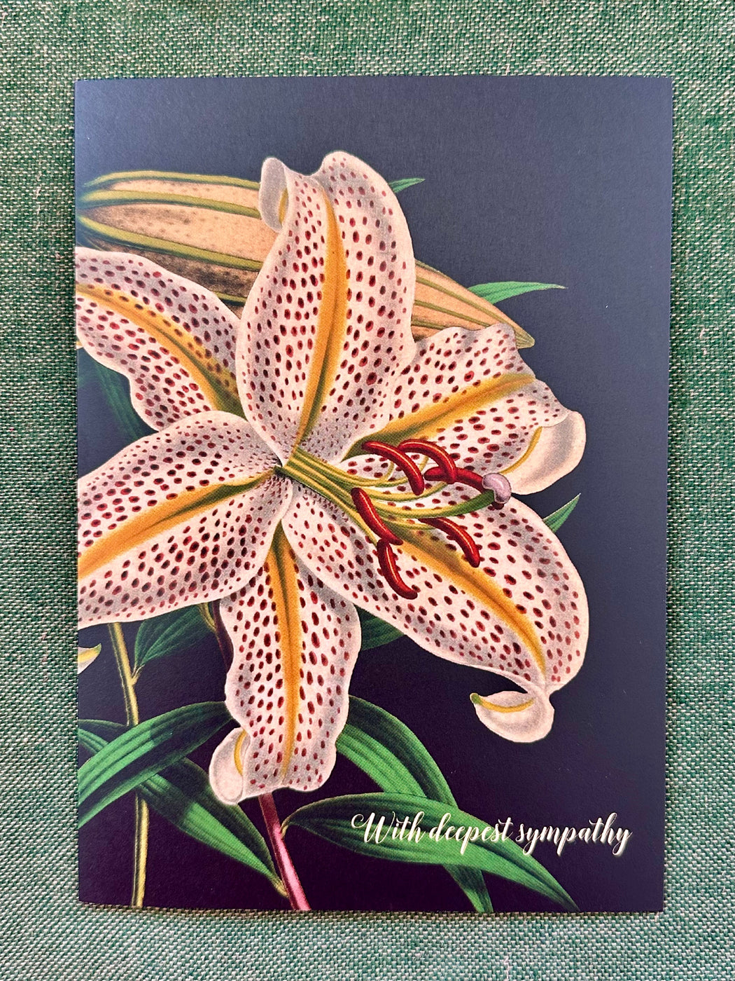 "With Deepest Sympathy" Lily Card