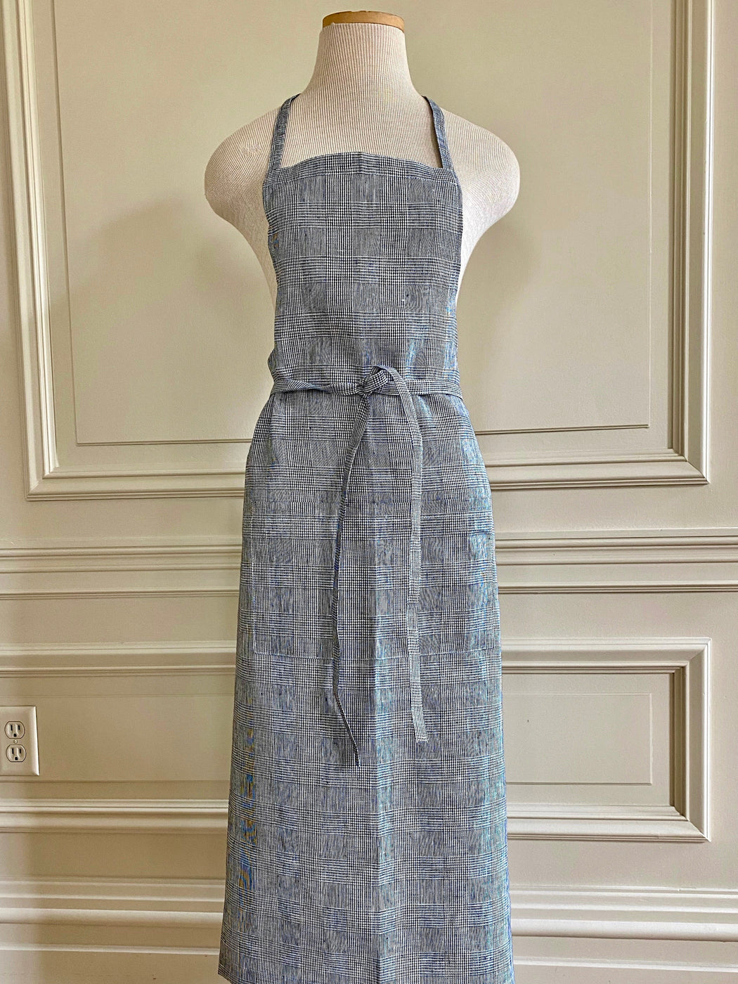 Glen Plaid Linen Apron by Fog Linen Work