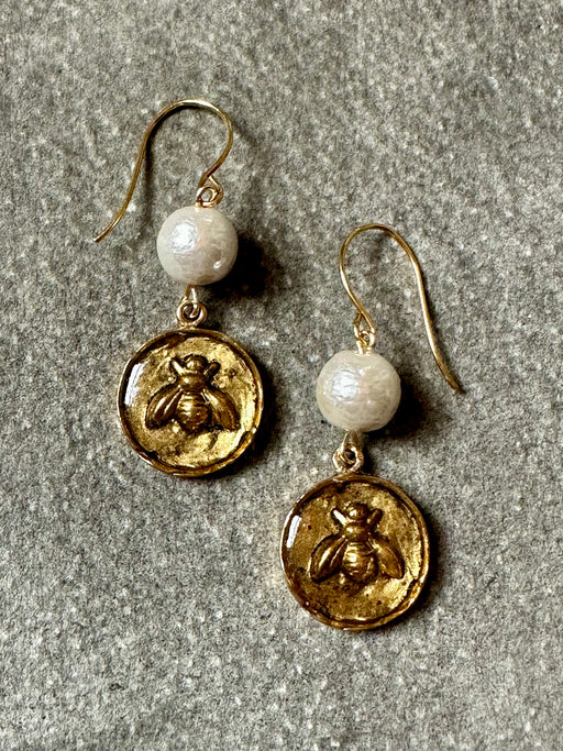 "Royal Bee" Earrings by Gay Isber