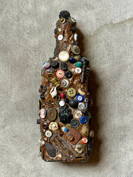 Vintage Folk Art Memory Bottle