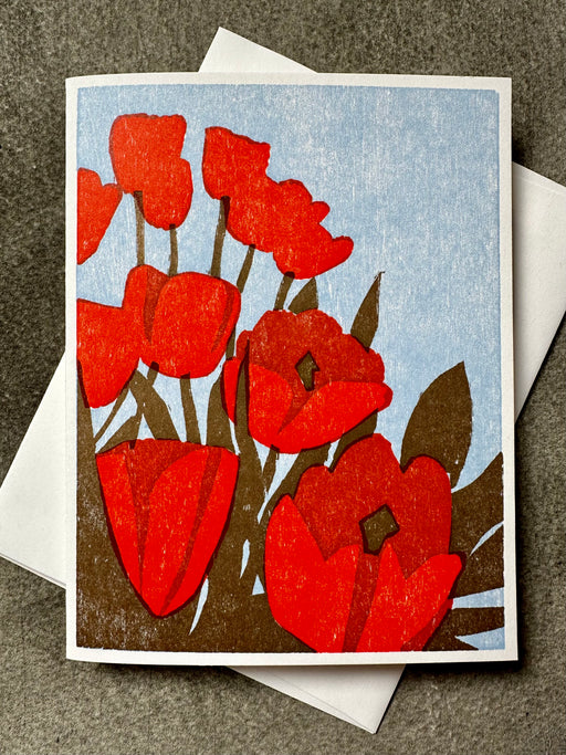 "Red Tulips" Card