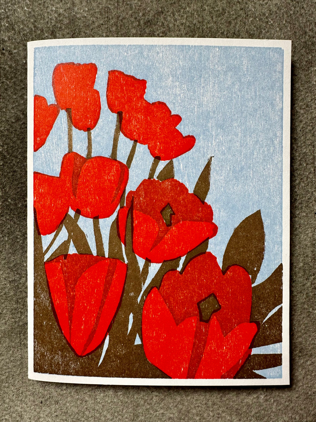 "Red Tulips" Card