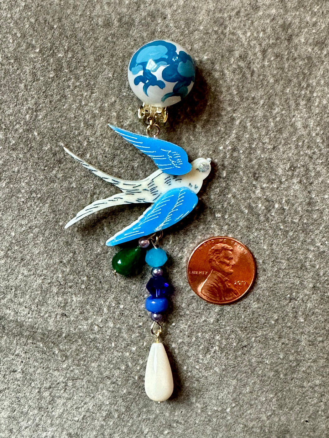 "Blue Bird" Ear-Clips by Timmy Tan