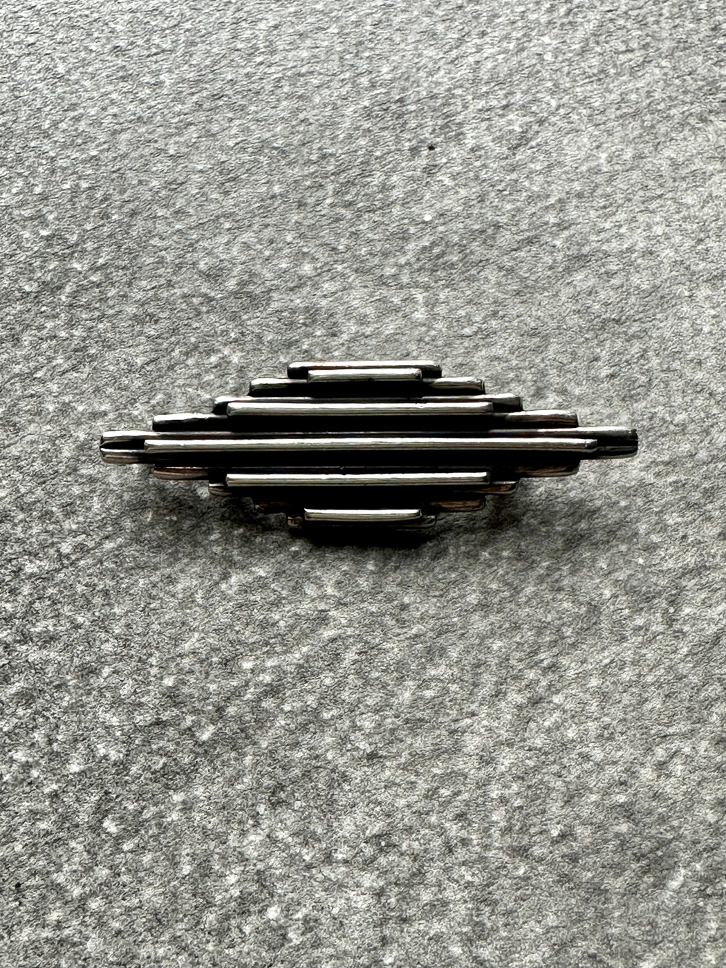 Vintage Sterling Silver "Ribbed" Pin
