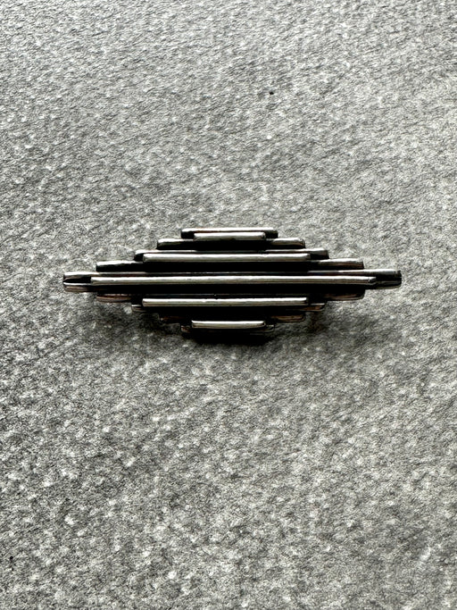 Vintage Sterling Silver "Ribbed" Pin