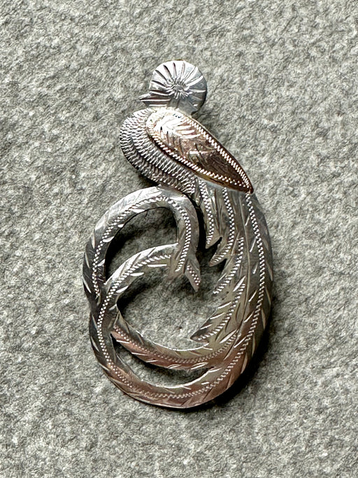 Vintage Sterling Silver "Peacock" Pin