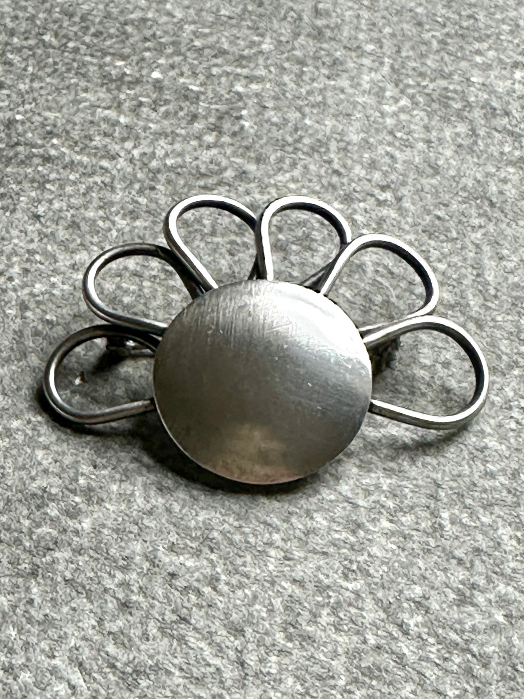 Vintage Sterling Silver "Abstract Fan" Pin by Leonore Doskow