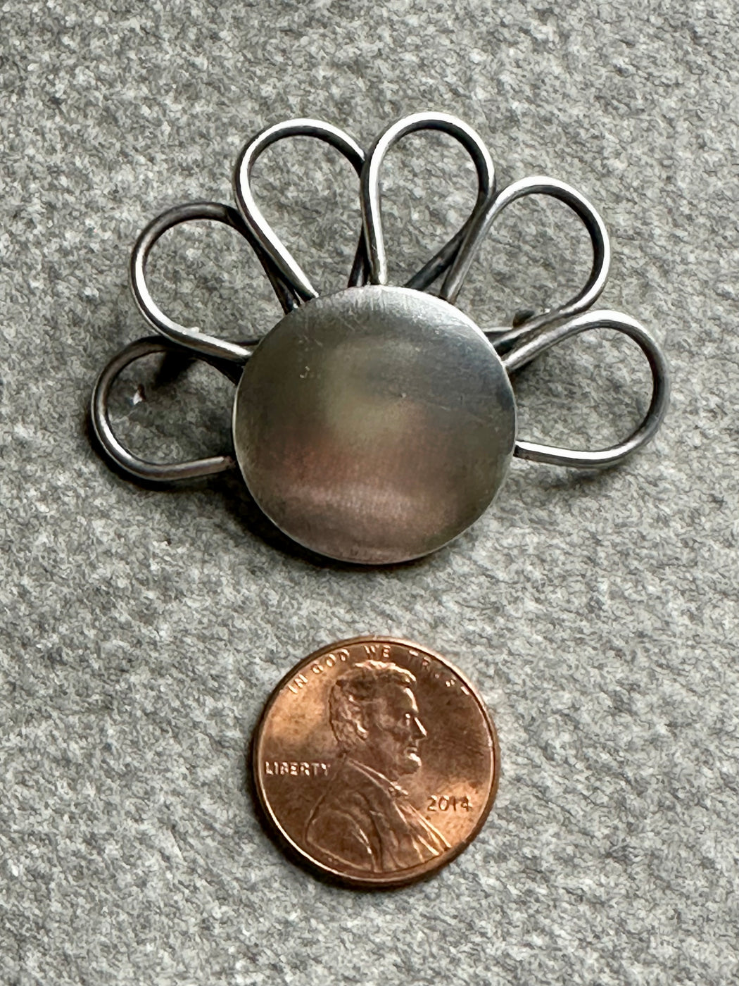 Vintage Sterling Silver "Abstract Fan" Pin by Leonore Doskow