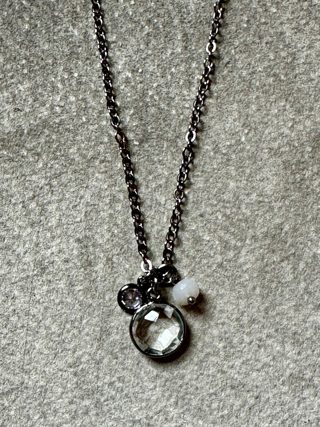 "Crystals and Pearl" Necklace by VB & Co.