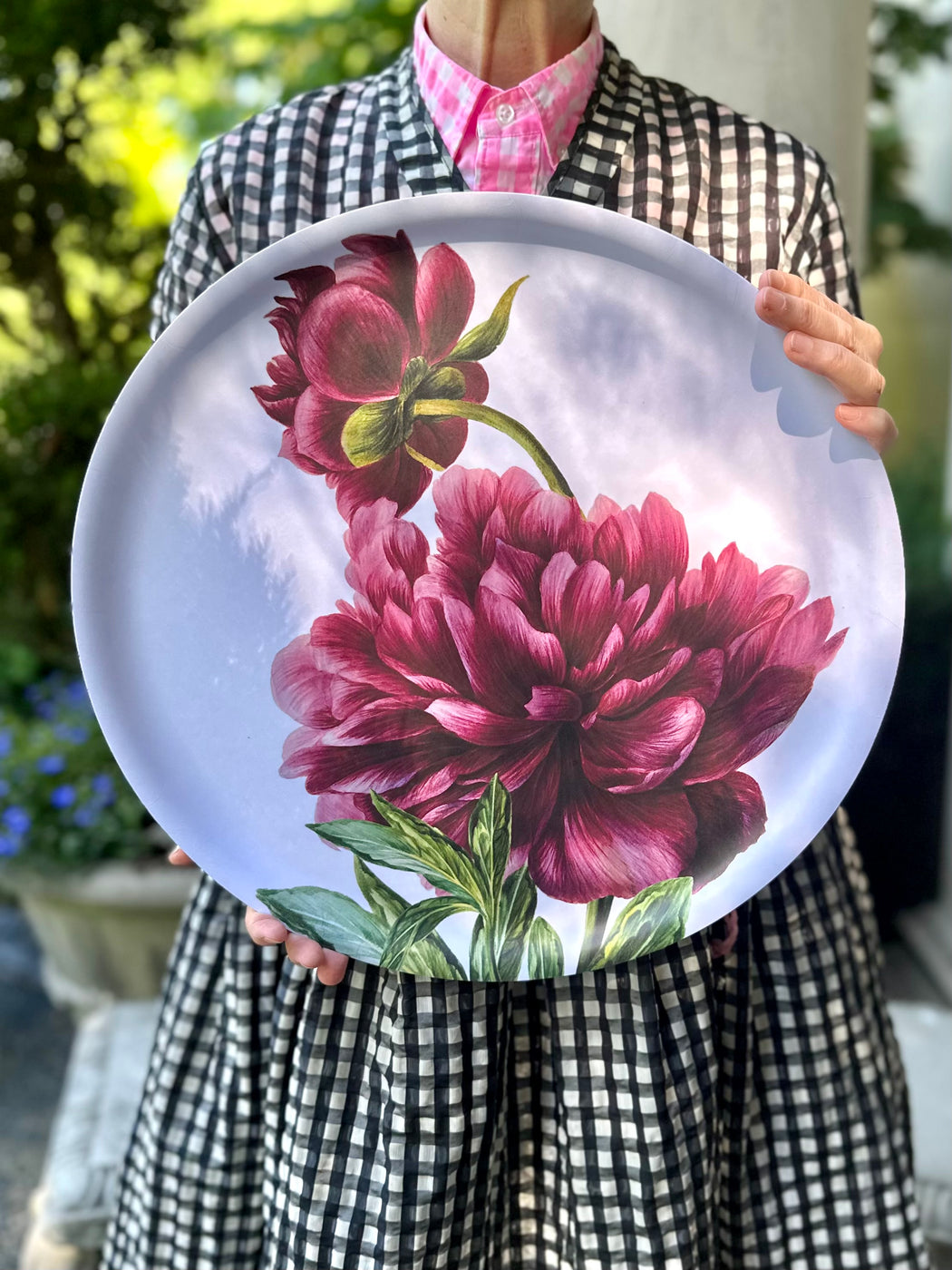 "Peony" Birchwood Tray