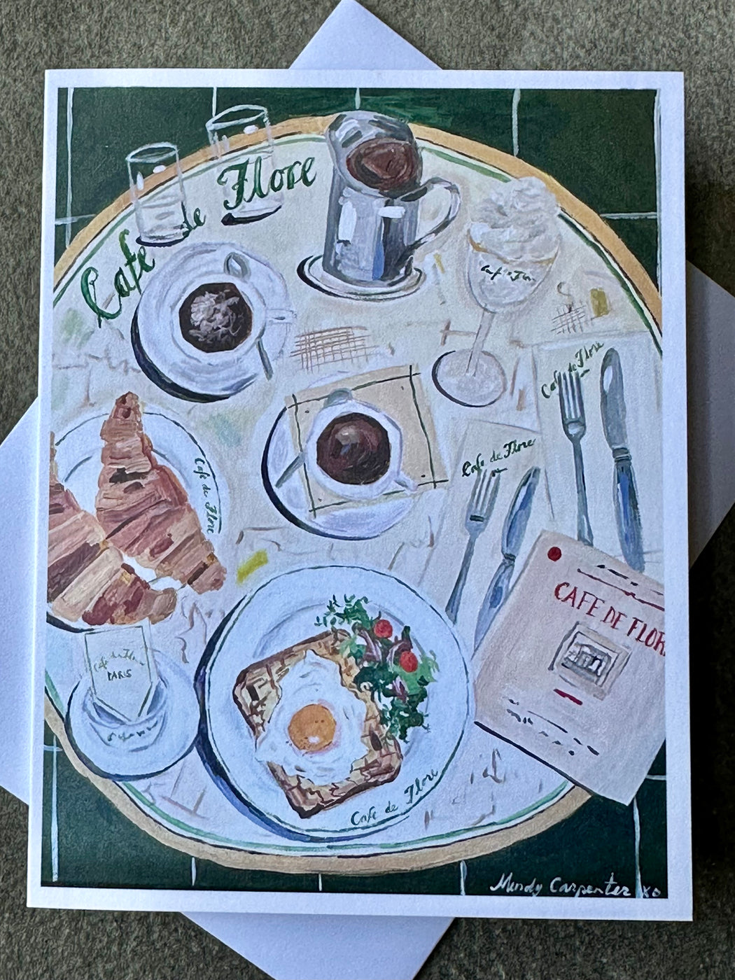 "Paris Bistro Table" Card by Mindy Carpenter