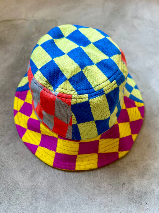 "Checkerboard" Patchwork Bucket Hat by Verloop