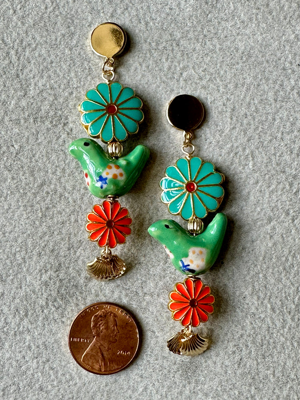 "Byrdie" Earrings by Sandrine France