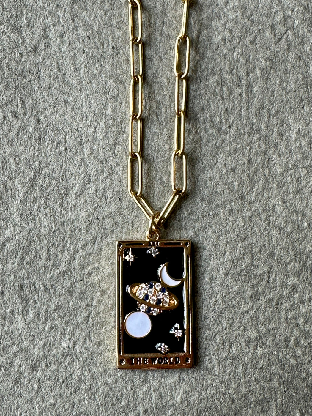 "The World" Tarot Card Pendant