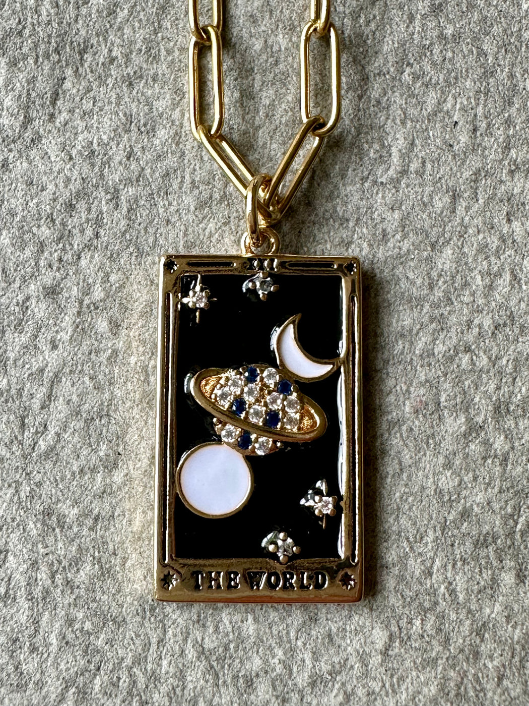 "The World" Tarot Card Pendant