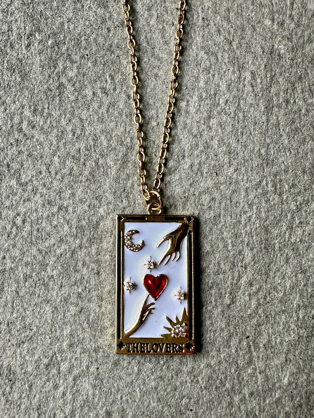 "Lovers" Tarot Card Pendant