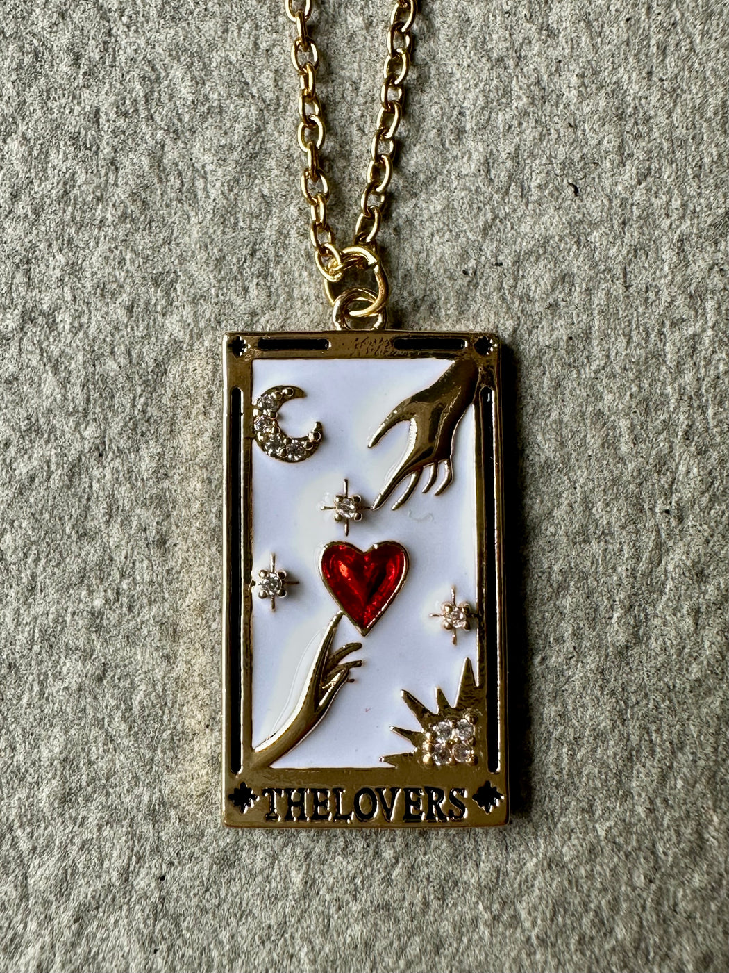 "Lovers" Tarot Card Pendant