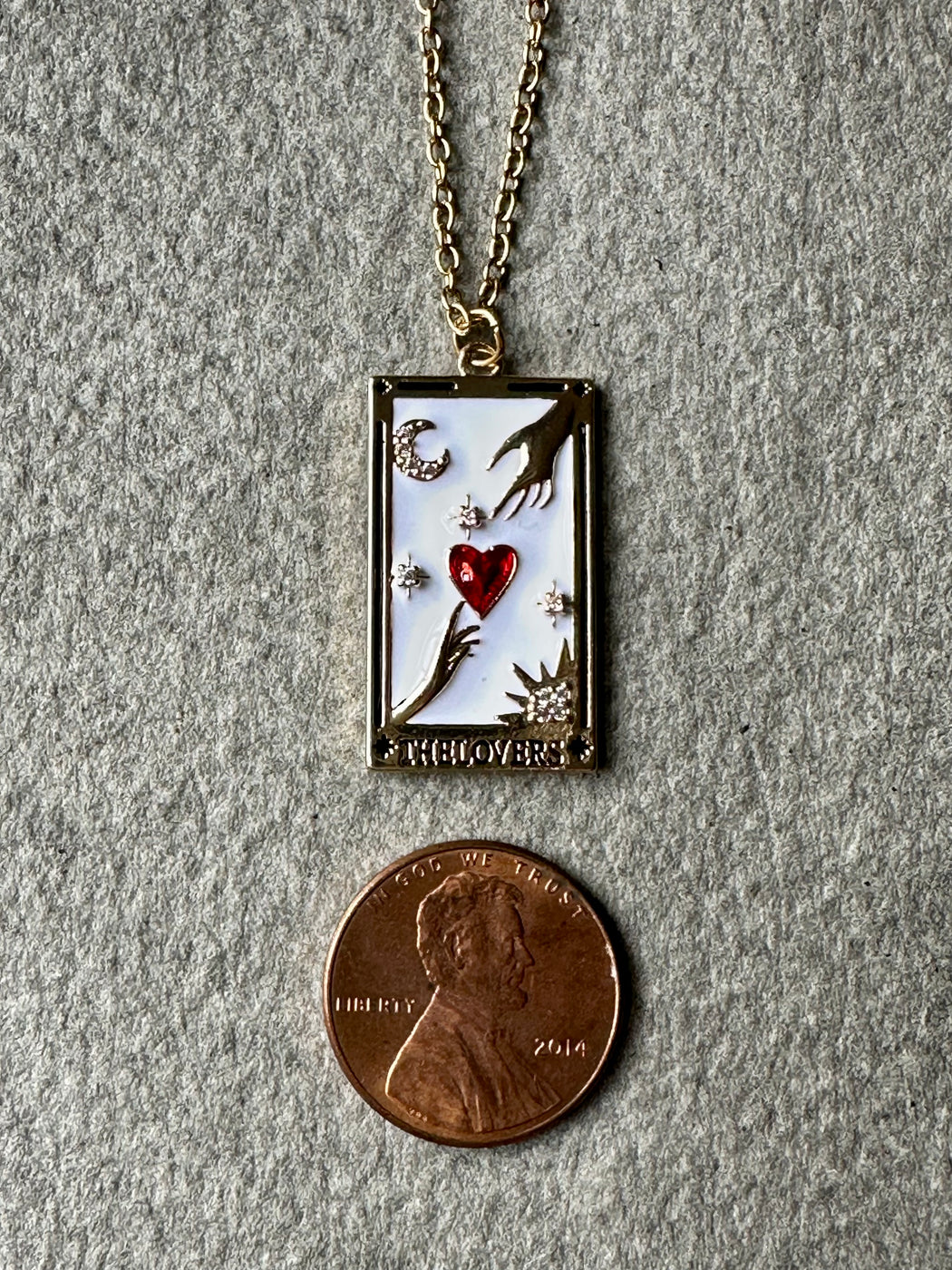 "Lovers" Tarot Card Pendant