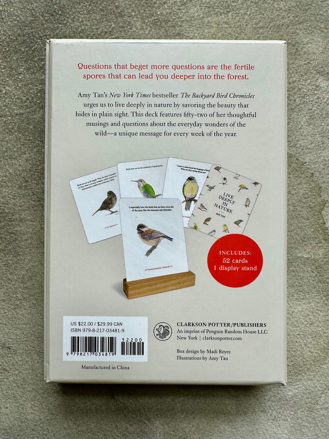 "The Backyard Bird Deck" by Amy Tan