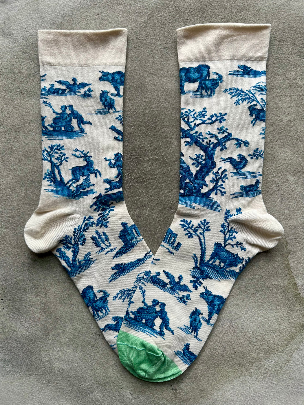 "Country Toile" Socks by Bonne Maison