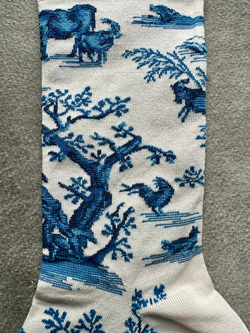 "Country Toile" Socks by Bonne Maison