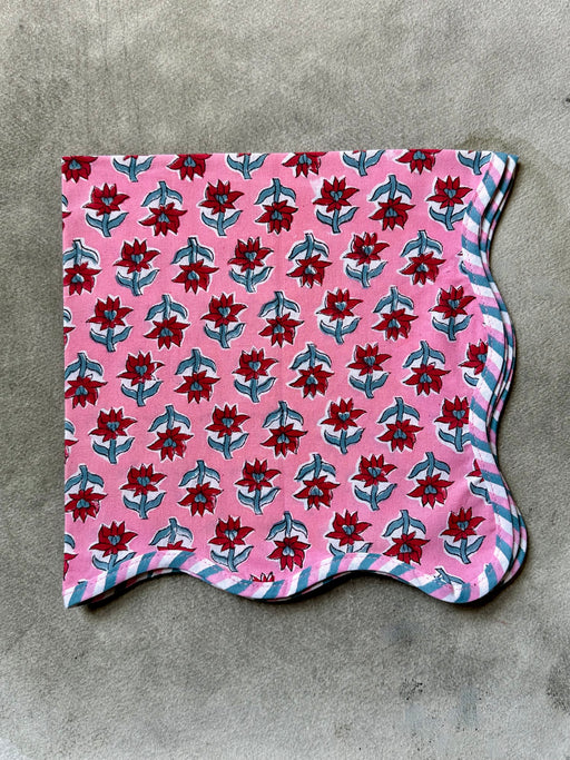"Sabrina" Cotton Block-Print Napkin