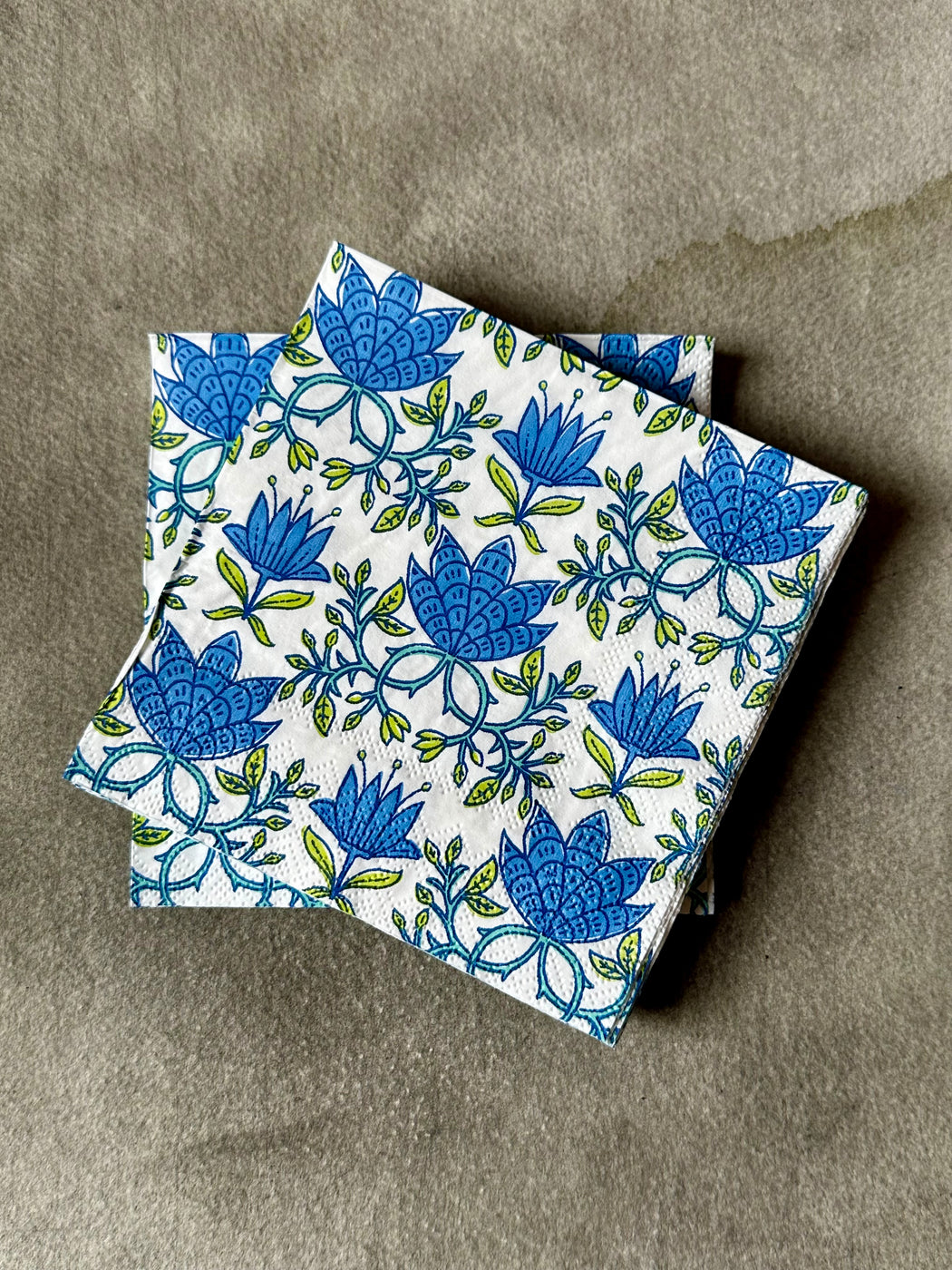 Block Print Cocktail Napkins
