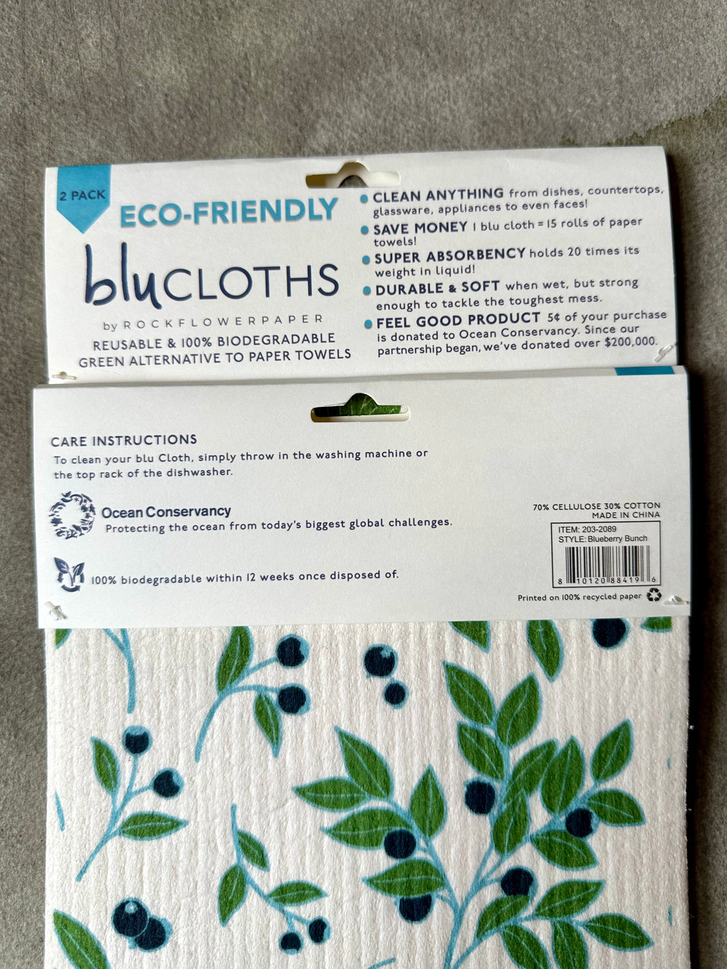 "Blueberry" Sponge Cloths