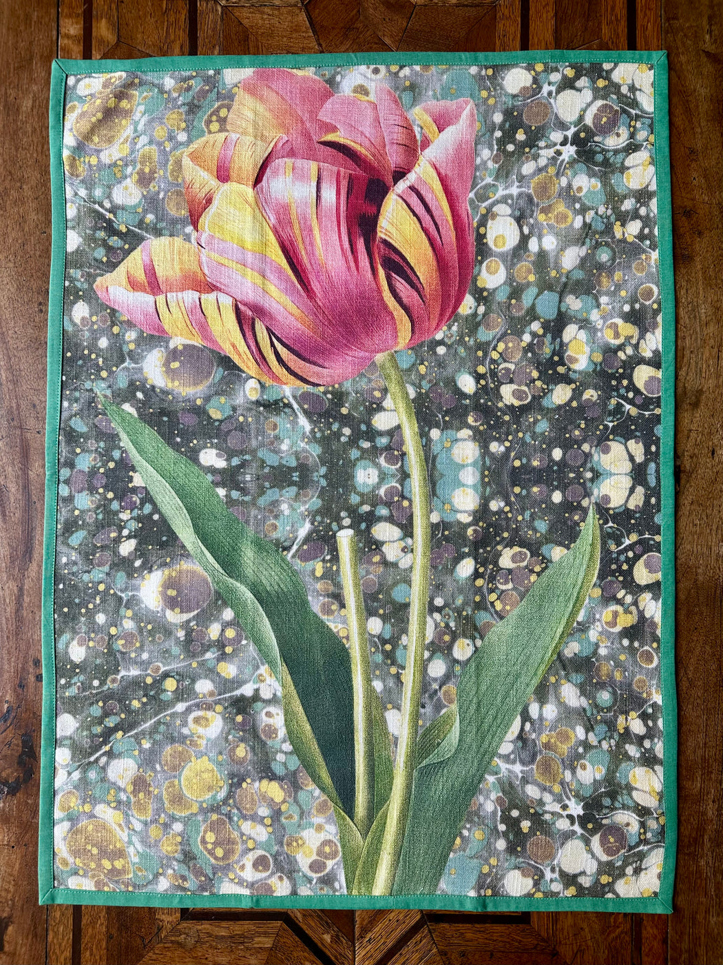 "Tulip" Piped Tea Towel by Thomas Paul