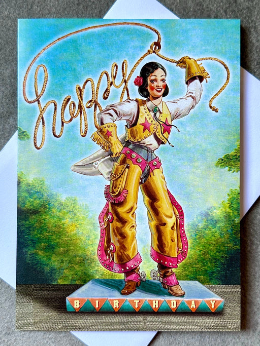 "Cowgirl" Birthday Card
